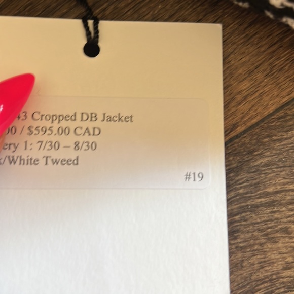 Smythe Cropped Jacket in Black & White Tweed - Picture 4 of 9